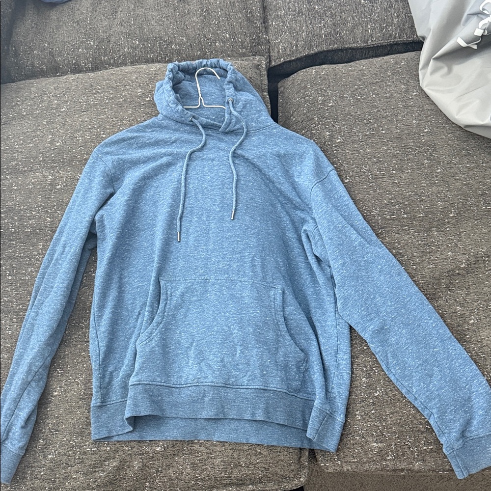 Peter Millar Heathered Light Blue Pullover Hoodie